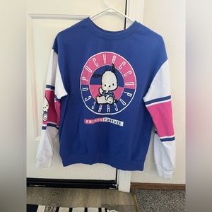 Pochacco “Friends Forever” Colorblock Crewneck Sweatshirt